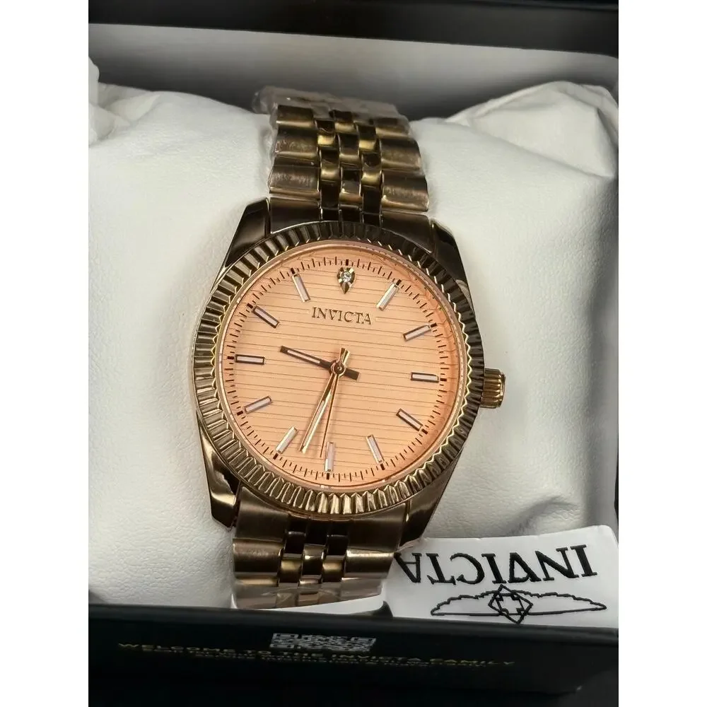 Invicta Celestial Somerset Men’s Watch 36mm Rose Gold Dial and Band New in Box